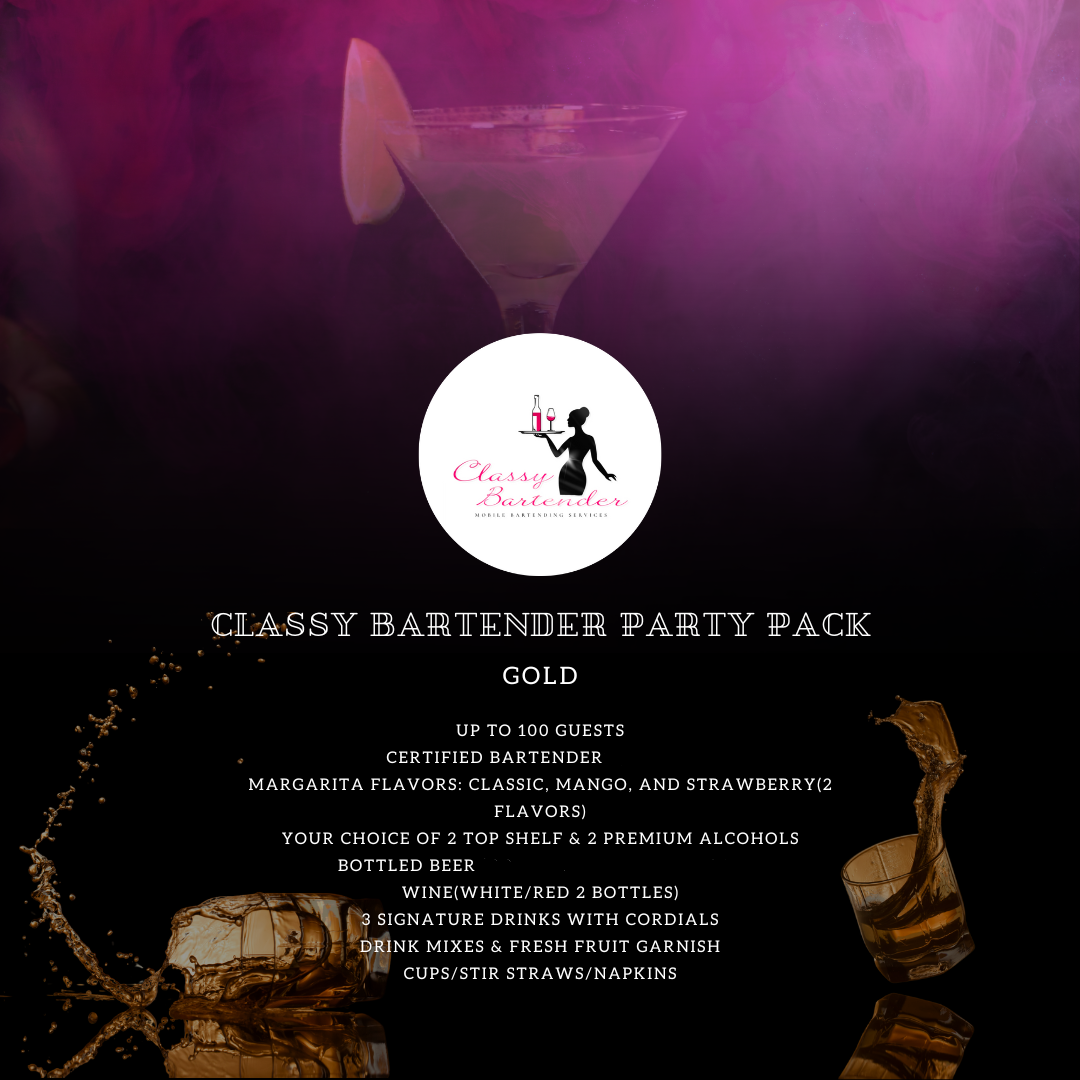 CLASSY BARTENDER PARTY PACK (GOLD)